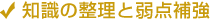 知識の整理と弱点補強