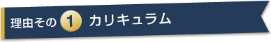 理由その1 カリキュラム