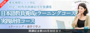 「日本語教員養成eラーニングコース」  「実践研修コース」講座イメージ