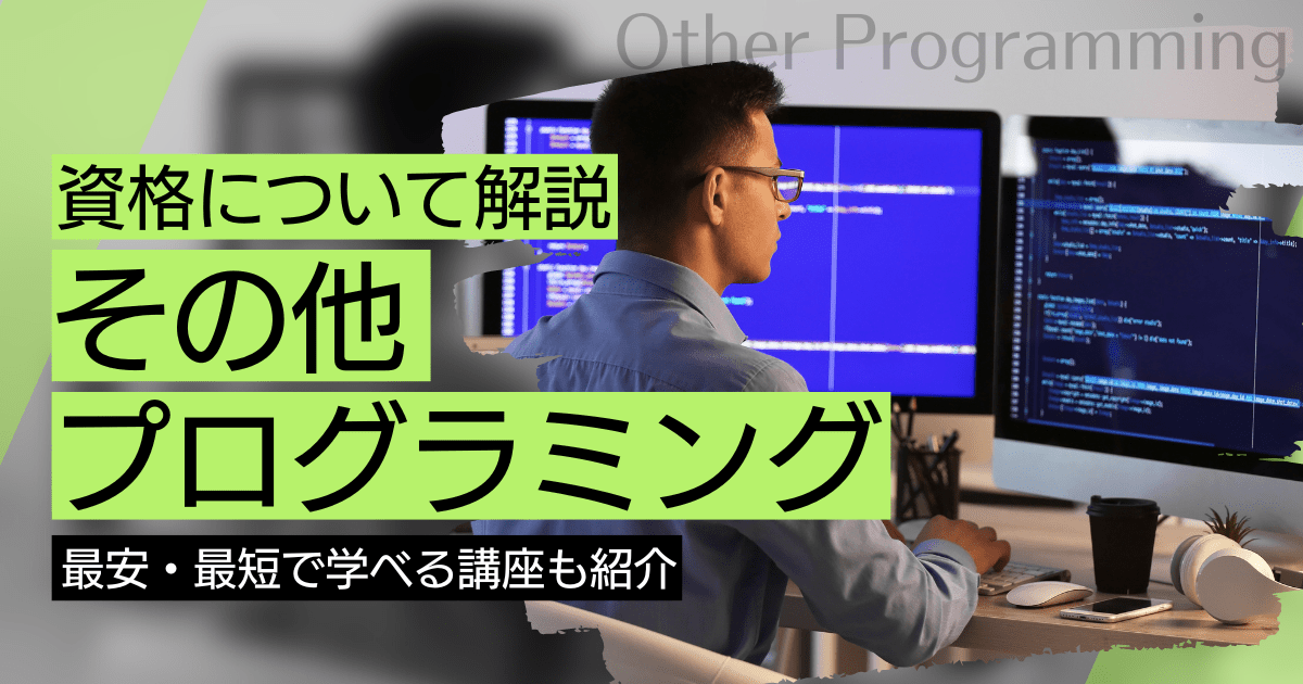 その他プログラミング言語の資格取得｜BrushUP学びイメージ