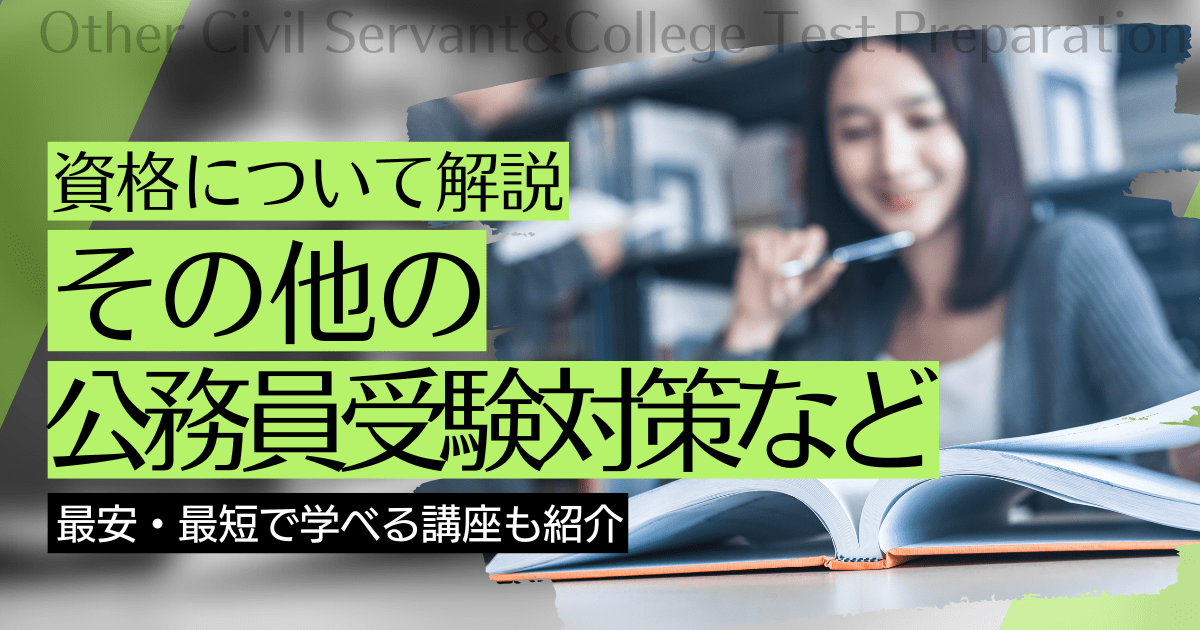 その他の公務員・大学・受験対策の資格・スキルの資格取得｜BrushUP学びイメージ