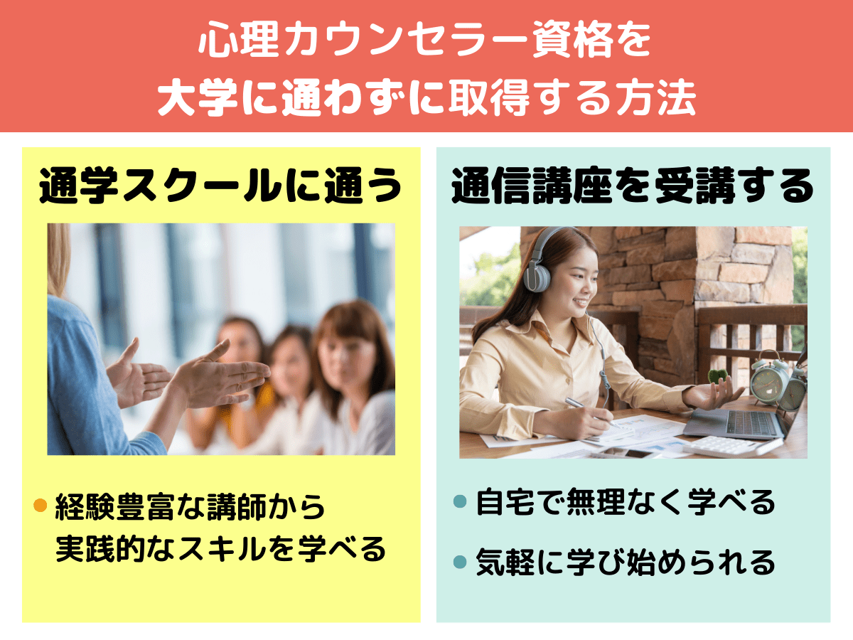 大学に行かないで心理カウンセラーの資格を取る方法