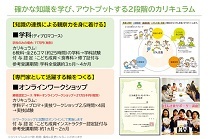 学科（完全通信講座）とオンラインワークショップの2段階で資格取得を目指します。