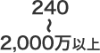 240〜2,000万以上