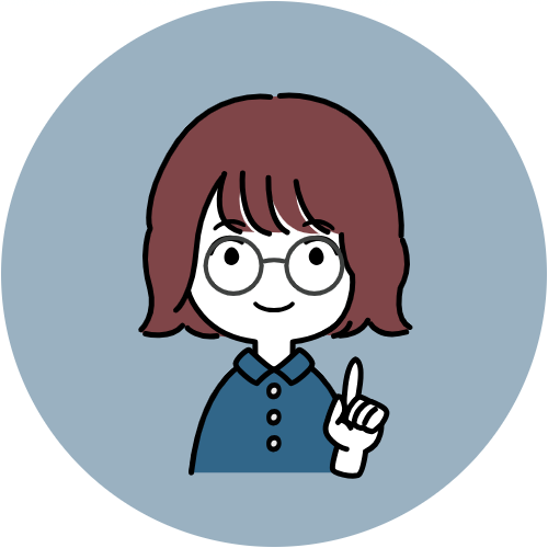 眼鏡姿の女性のイラスト